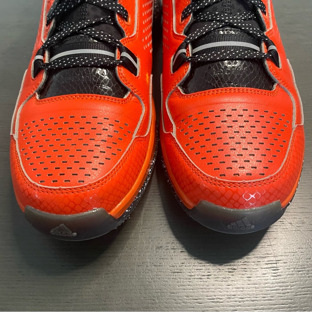Adidas Damian Lillard Custom Orange Black Men's Basketball Shoe Size 12 - Picture 4 of 14
